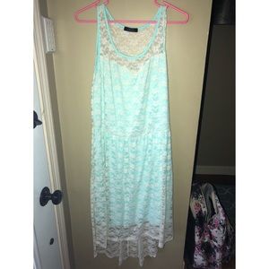 Light blue & lace dress